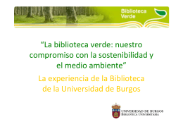 La biblioteca verde - Universidad de Burgos