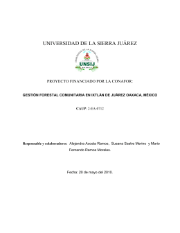 Gestión Forestal Comunitaria en Ixtlán de Juárez Oaxaca