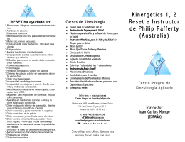 Kinergetics 1, 2 Reset e Instructor de Philip Rafferty (Australia)