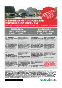 esencias de vietnam 14septiembre a 14diciembre