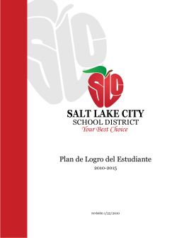 Plan de Logro del Estudiante - Salt Lake City School District