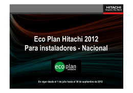 Eco Plan Hitachi 2012 Para instaladores