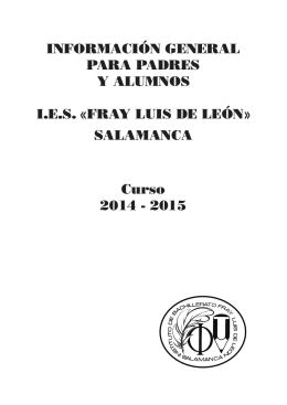 información curso 2014-2015