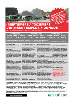 vietnam: templos y juncos 14septiembre a 7diciembre