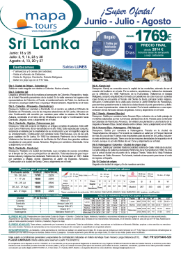 13-06-12 Oferta Sri Lanka salidas Junio-Julio