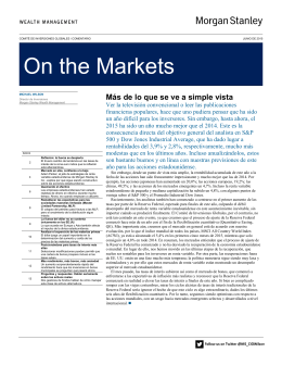 On the Markets - Morgan Stanley Glenview