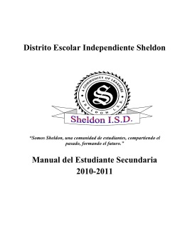 Sheldon ISD Página de Firmas