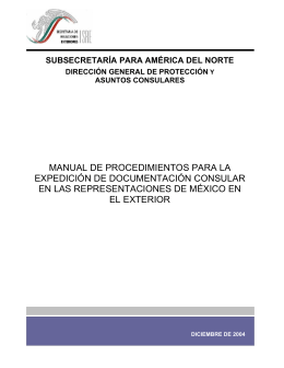 manual de procedimientos para la expedición de documentación