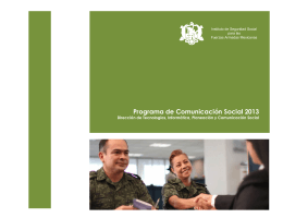 Programa de Comunicación Social 2013