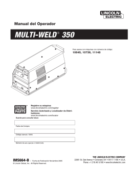 MULTI-WELD® 350 - Lincoln Electric