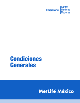 Condiciones Generales Metlife México
