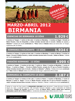 BIRMANIA - Julia Tours