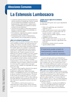 La Estenosis Lumbosacra