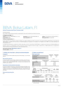BBVA Bolsa Latam, FI - BBVA Asset Management