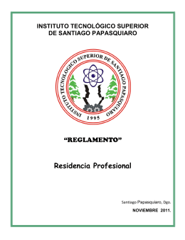 Residencia Profesional - Instituto Tecnológico Superior de Santiago