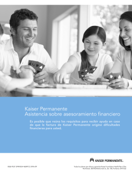Financial assistance brochure - Spanish