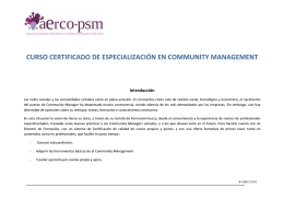 curso certificado de especialización en community
