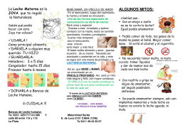 Folleto Lactancia - Ministerio de Salud de la Provincia de Buenos