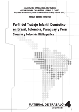 Perfil del Trabajo Infantil Doméstico en Brasil, Colombia, Paraguay y