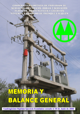 memoria - Cooperativa de Electricidad de Trenque Lauquen