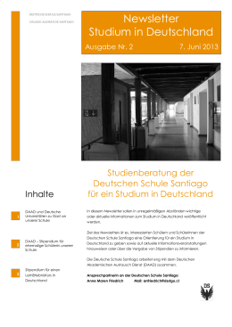 Newsletter Studium in Deutschland