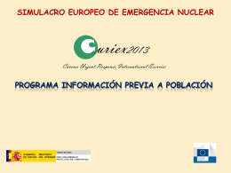 CURIEX 2013 - Programa de información previa a la población