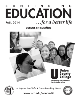 cursos en español - Union County College