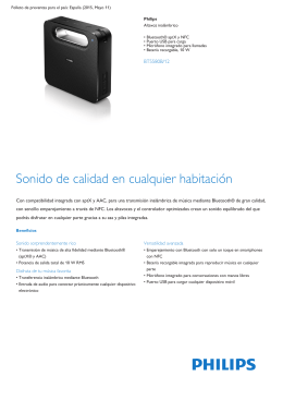 Product Leaflet: Altavoz inalámbrico con Bluetooth