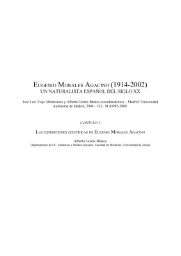 Las expediciones científicas de Eugenio Morales Agacino