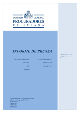 informe de prensa - Consejo General de Procuradores de España