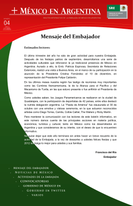 + méxico en Argentina - Secretaría de Relaciones Exteriores