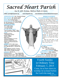 February 1, 2015 - Sacred Heart Parish