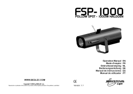 FOLLOWSPOT 1000W - user manual - COMPLETE