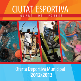 2012/2013 Oferta Deportiva Municipal