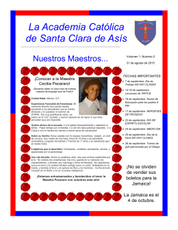 La Academia Católica de Santa Clara de Asís