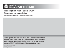 Prescription Plan - Basic (PDP)