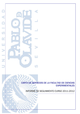 Informe de seguimiento de la Carta de Servicios (Curso 2011