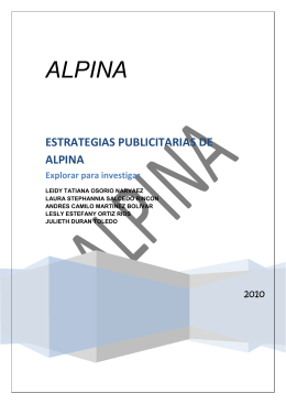 ESTRATEGIAS PUBLICITARIAS DE ALPINA