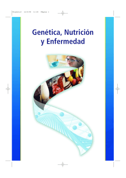 Genética, Nutrición y Enfermedad