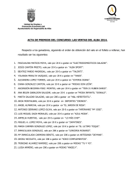 Listado de Ganadores - Ayuntamiento de Argamasilla de Alba