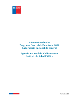 Informe Resultados Programa Control de Estantería 2012