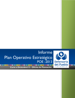 Informe Plan Operativo Estratégico