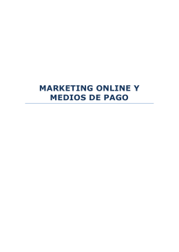 Marketing online y medios de pago.