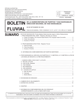 Boletin Fluvial 36 - Subsecretaría de Puertos y Vías Navegables