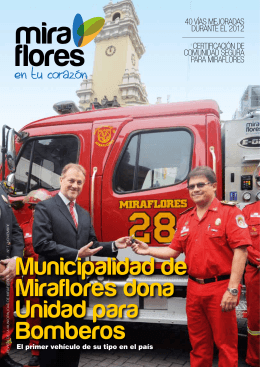 Municipalidad de Miraflores dona Unidad para Bomberos