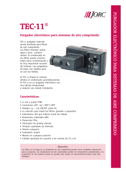TEC-11® Purgador electrónico para sistemas de aire