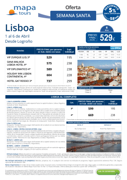 Lisboa - Viajes Navarsol