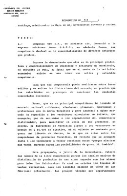 %PUBLICA DE CBILE 1 RESOLUCION N` 415 / Santiago