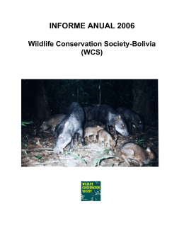 INFORME ANUAL 2006 - WCS - Wildlife Conservation Society