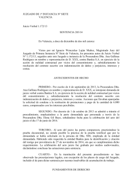 Sentencia nº 203/14 - Asociación Valenciana de Consumidores y
